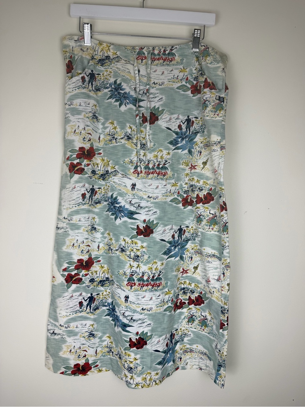 Vintage 90s Y2K STUSSY Hawaiian Tropical Print Maxi Skirt XS